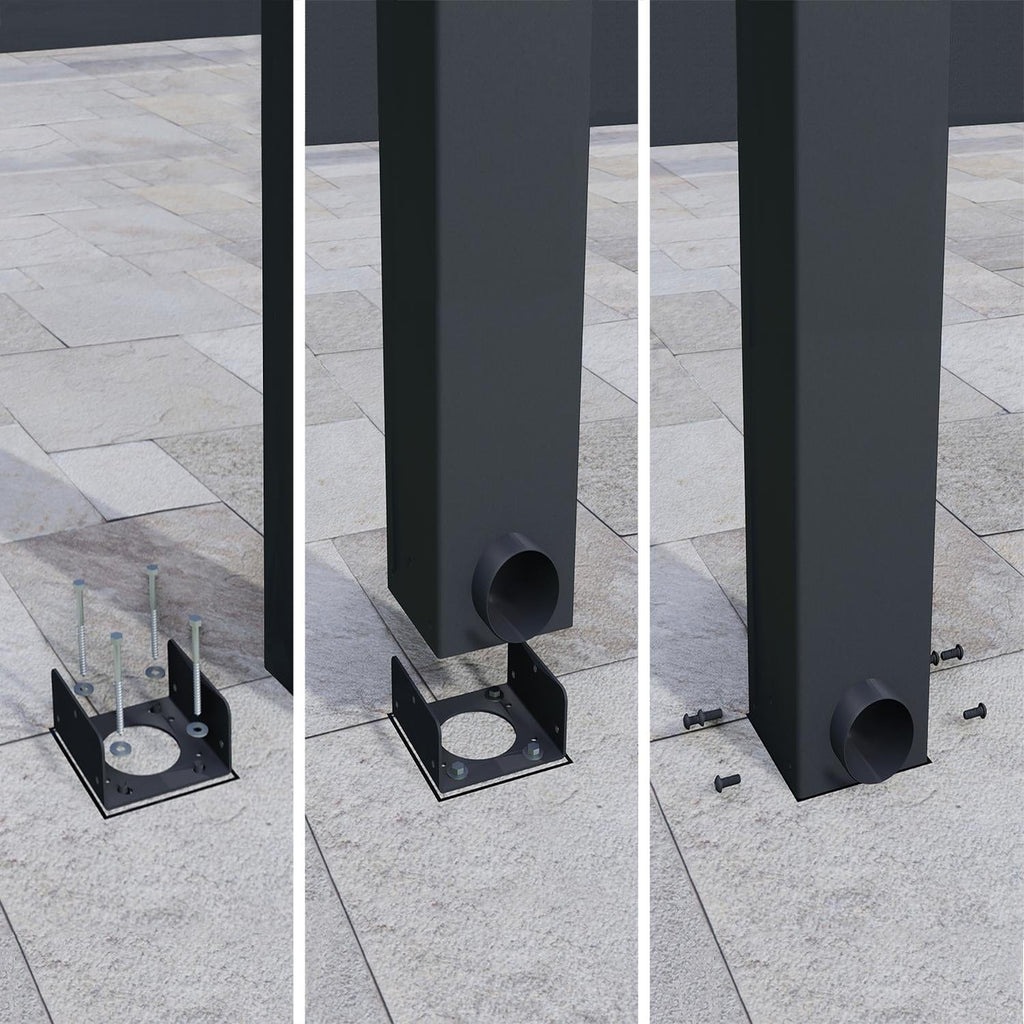 Palram - Canopia | Stockholm 11x17 ft Patio Cover - Gray/Clear - HG9455