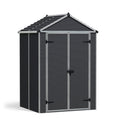 Palram - Canopia | Rubicon 6ft Ultra Durable Outdoor Storage Shed for Garden Dark Grey Series - HG9705GY