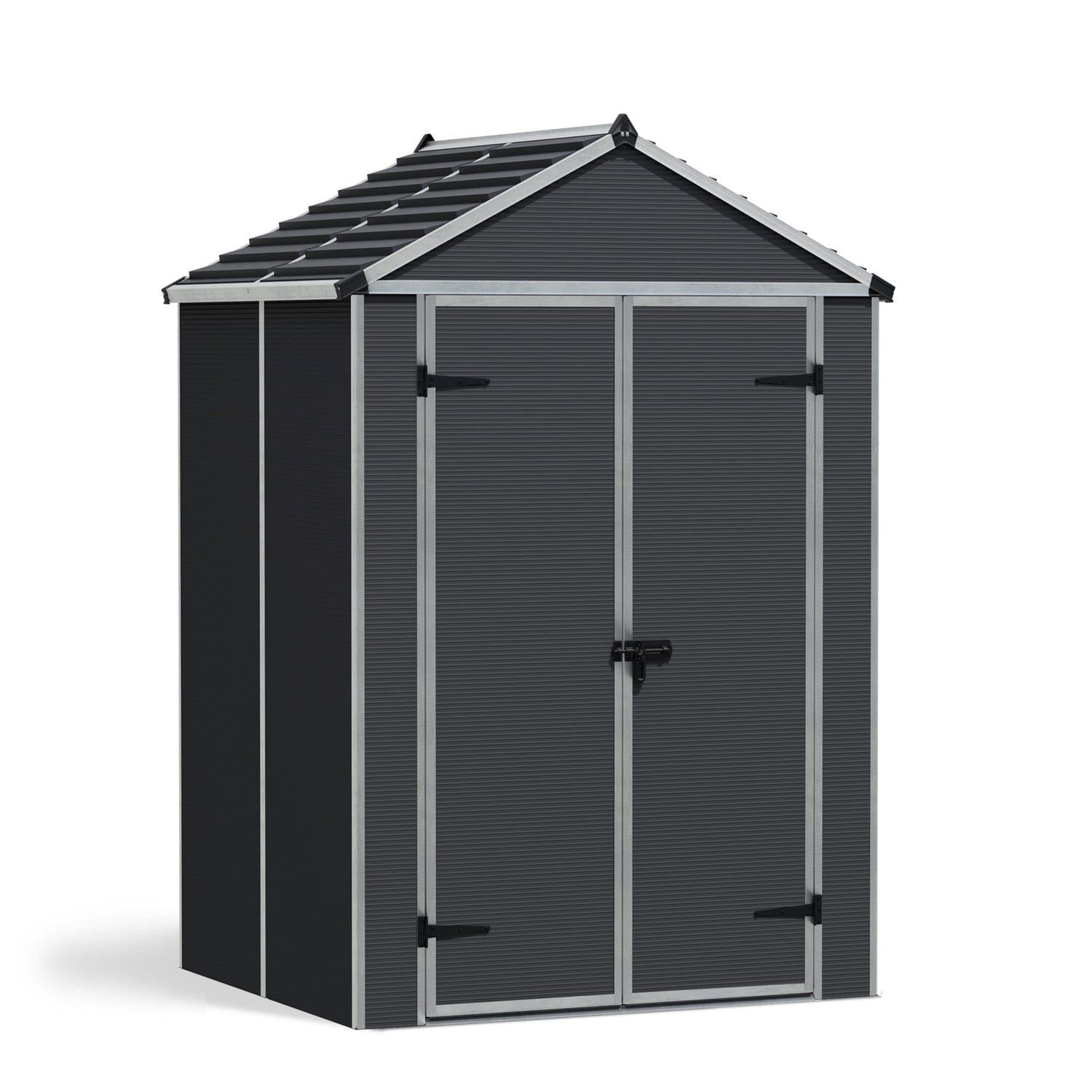 Palram - Canopia | Rubicon 6ft Ultra Durable Outdoor Storage Shed for Garden Dark Grey Series - HG9705GY