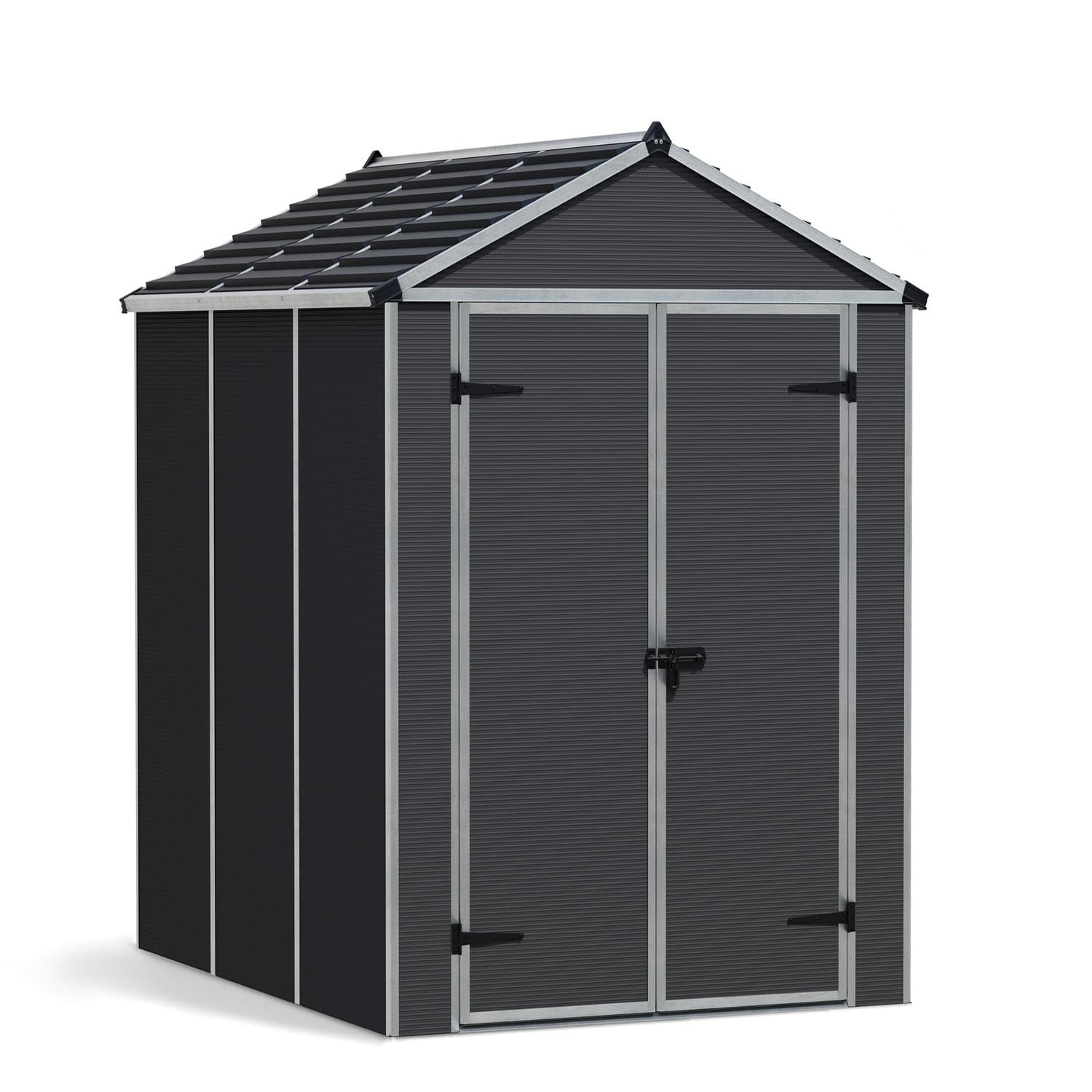 Palram - Canopia | Rubicon 6ft Ultra Durable Outdoor Storage Shed for Garden Dark Grey Series - HG9705GY