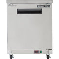 Maxx Cold Single Door Undercounter Refrigerator, 27.5"W, 6.5 cu. ft. Storage Capacity, in Stainless Steel - MXCR27UHC