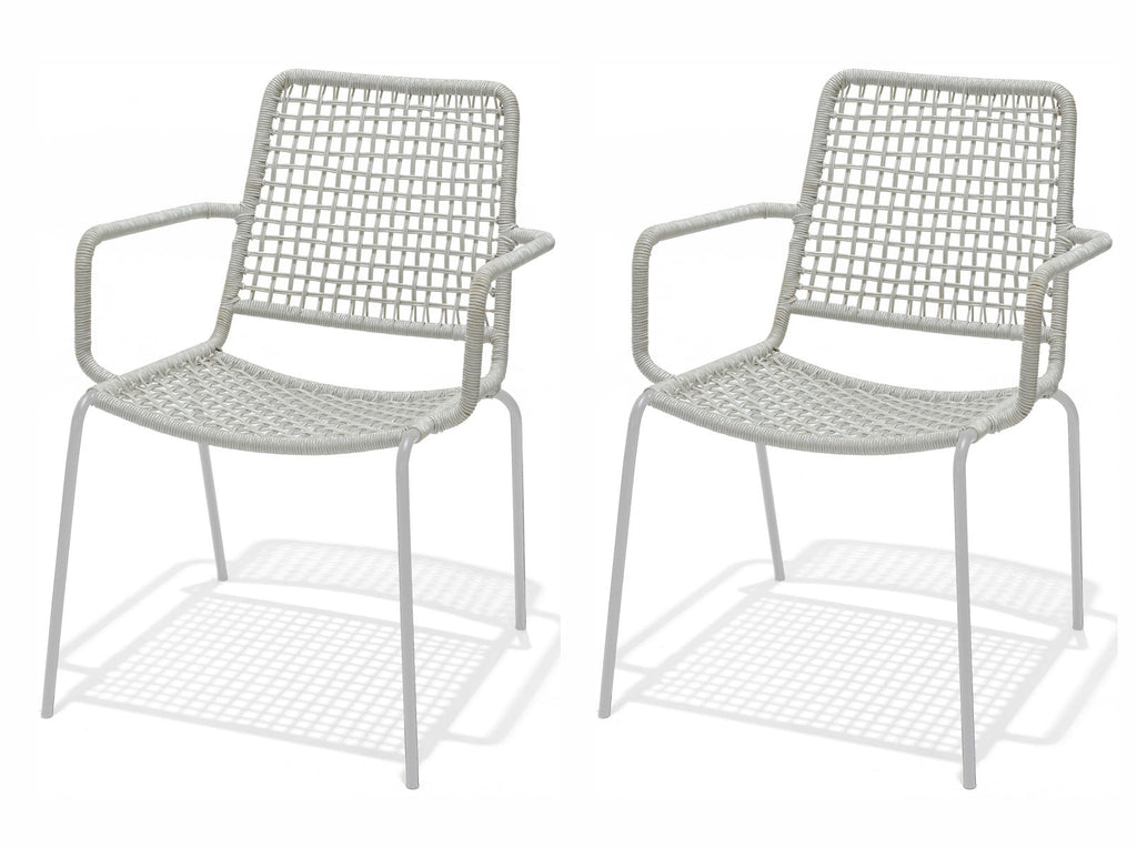 Midtown Concept Oberon Grey Stacking Indoor Dining Chair - 4PC - SC OBERON BLK