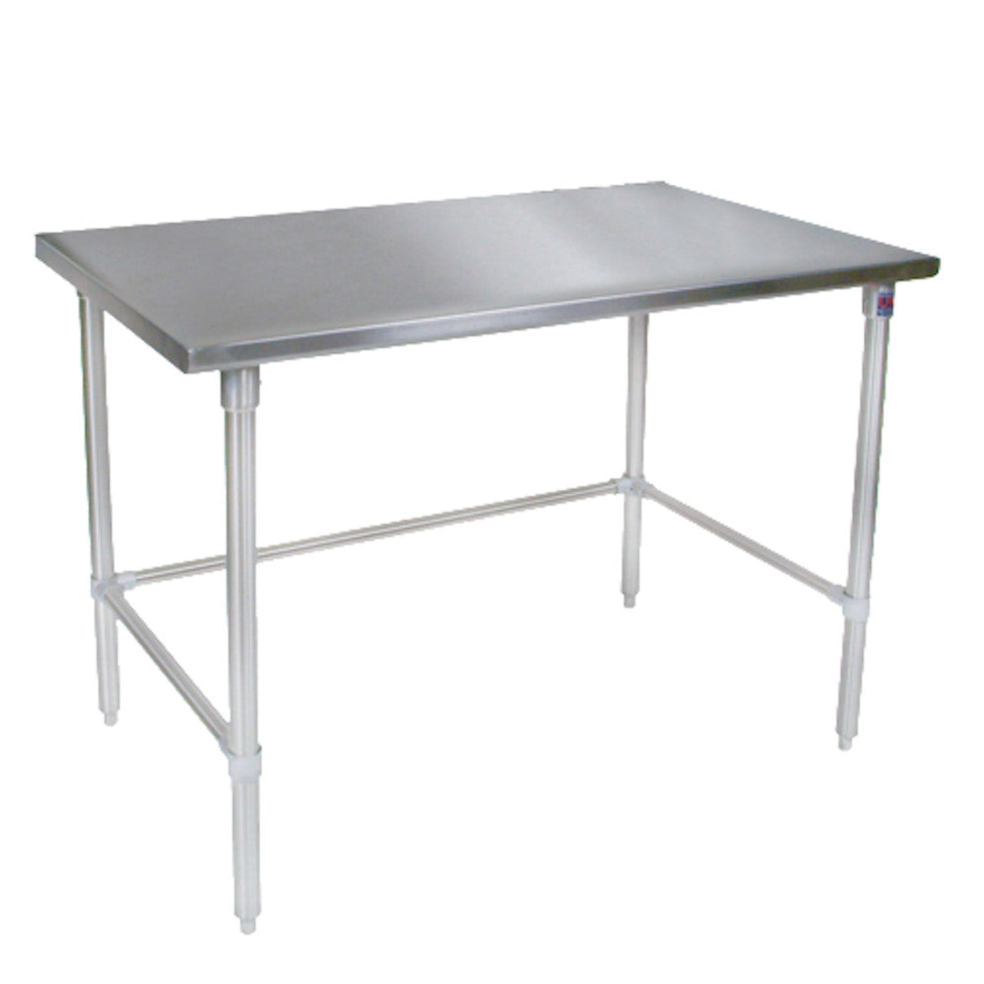 John Boos ST6-2430SBK Open Base 30" W x 24" D Stainless Steel Work Table - JBST62430SBK