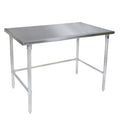 John Boos ST6-24120SBK Open Base 120"W x 24"D Stainless Steel Work Table - JBST624120SBK