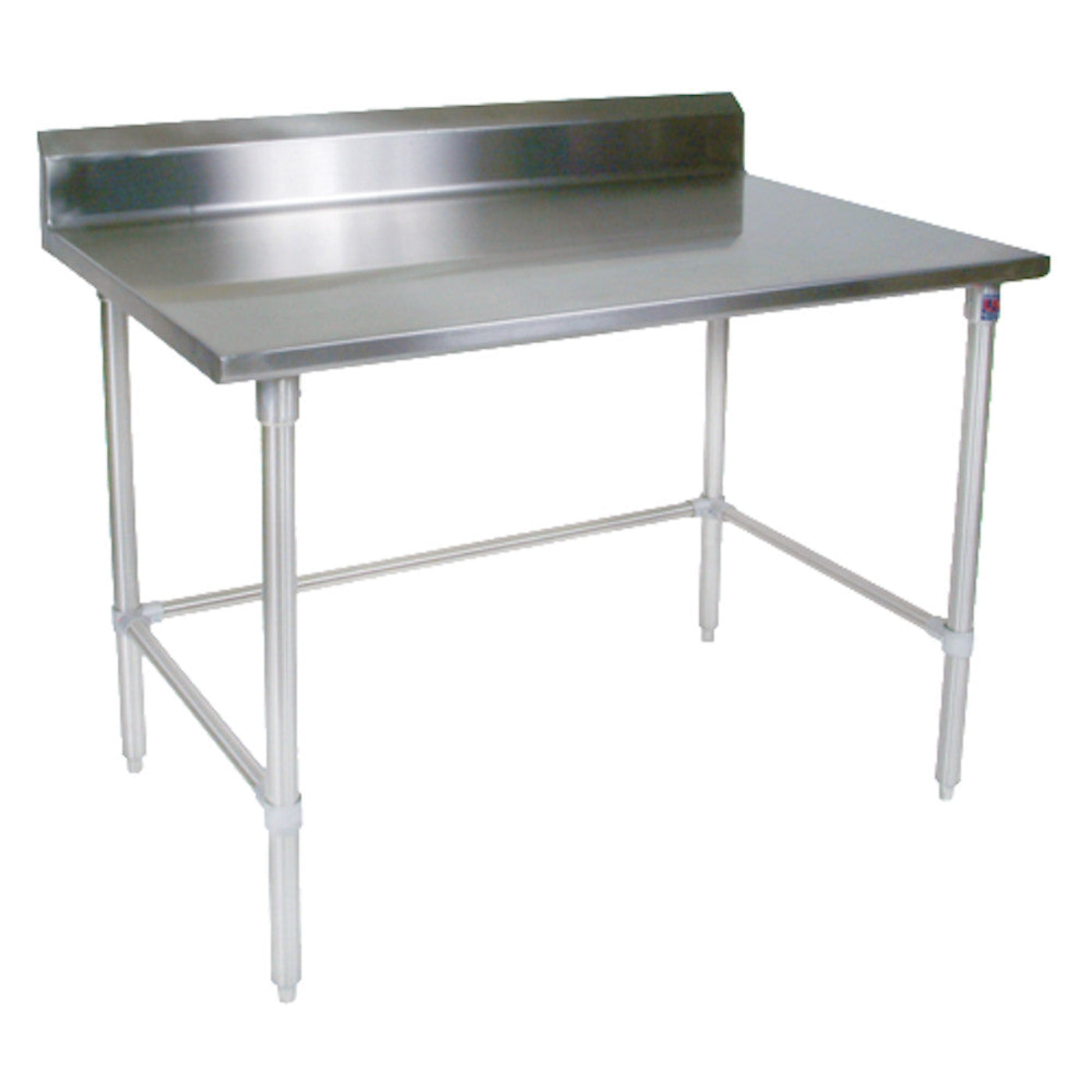 John Boos ST6R5-2430SBK Open Base 30" W x 24" D Stainless Steel Work Table - JBST6R52430SBK