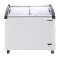 Maxx Cold Curved Glass Top Chest Freezer Display, 39.4"W, 6.71 cu. ft. Storage Capacity, Equipped with (4) Wire Baskets, in White - MXF40CHC-4