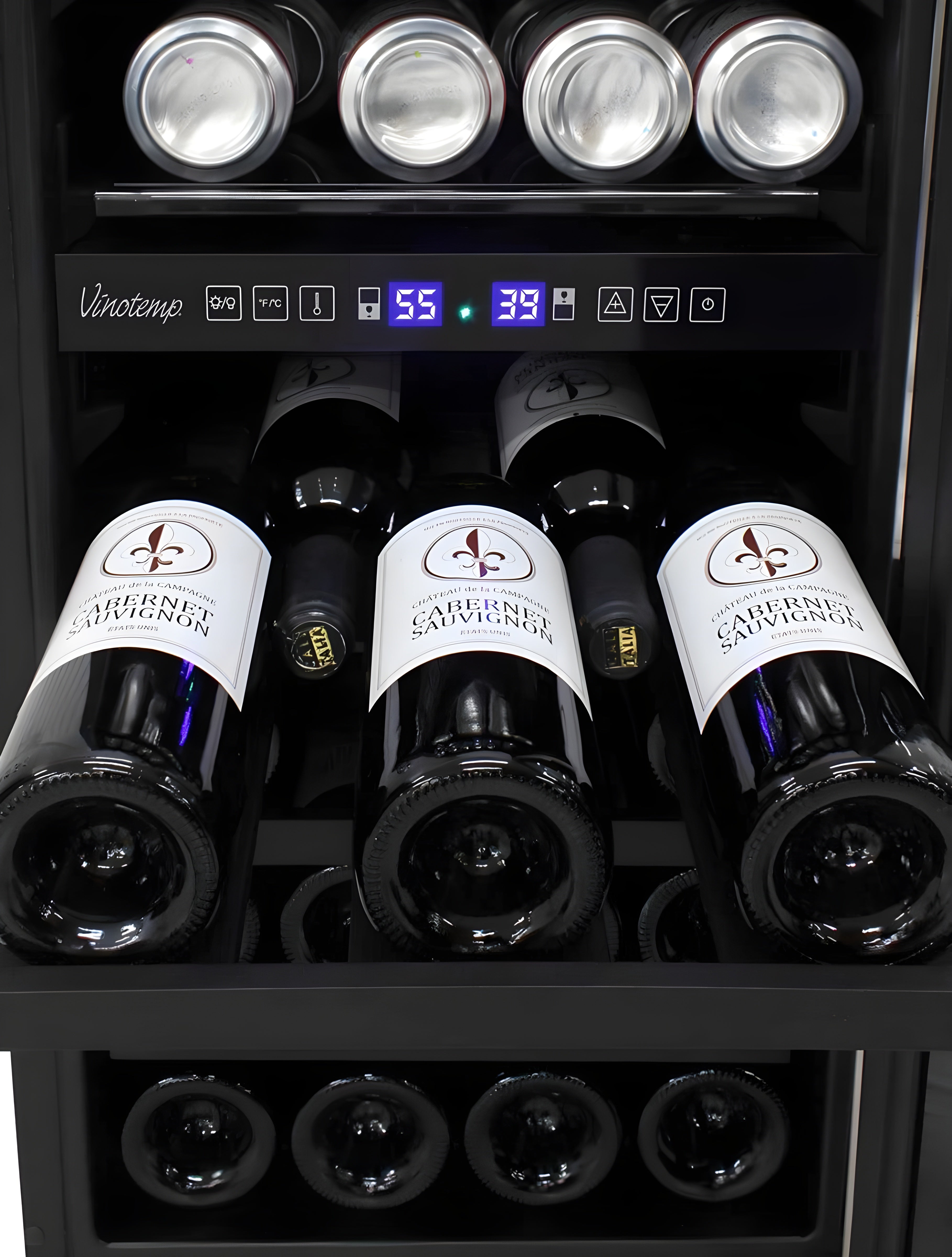 Vinotemp 15-Inch Outdoor Dual-Zone Wine & Beverage Cooler - VT-OUTDR15GD