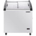Maxx Cold Curved Glass Top Chest Freezer Display, 31.5"W, 4.87 cu. ft. Storage Capacity, Equipped with (3) Wire Baskets, in White - MXF32CHC-3