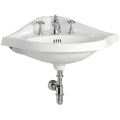 Whitehaus Corner China Wall Mount Basin with an Oval Bowl - AR884