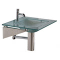 Whitehaus Square 1/2" Matte Glass Counter Top With Integrated Square Basin - WHLOOM-I