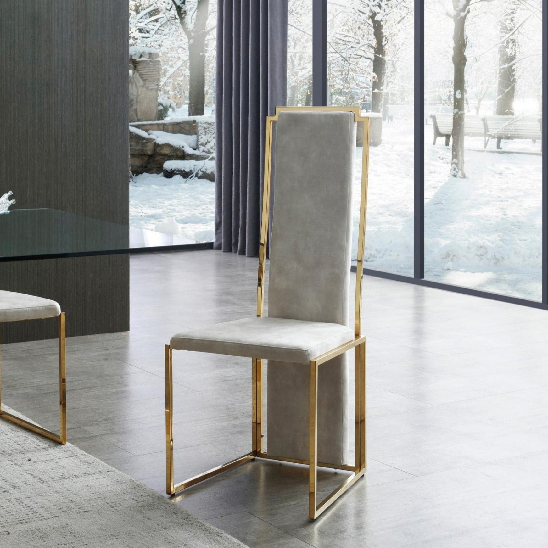Whiteline Mods - Sumo Dining Chair DC1658F-BEI - DC1658F-BEI